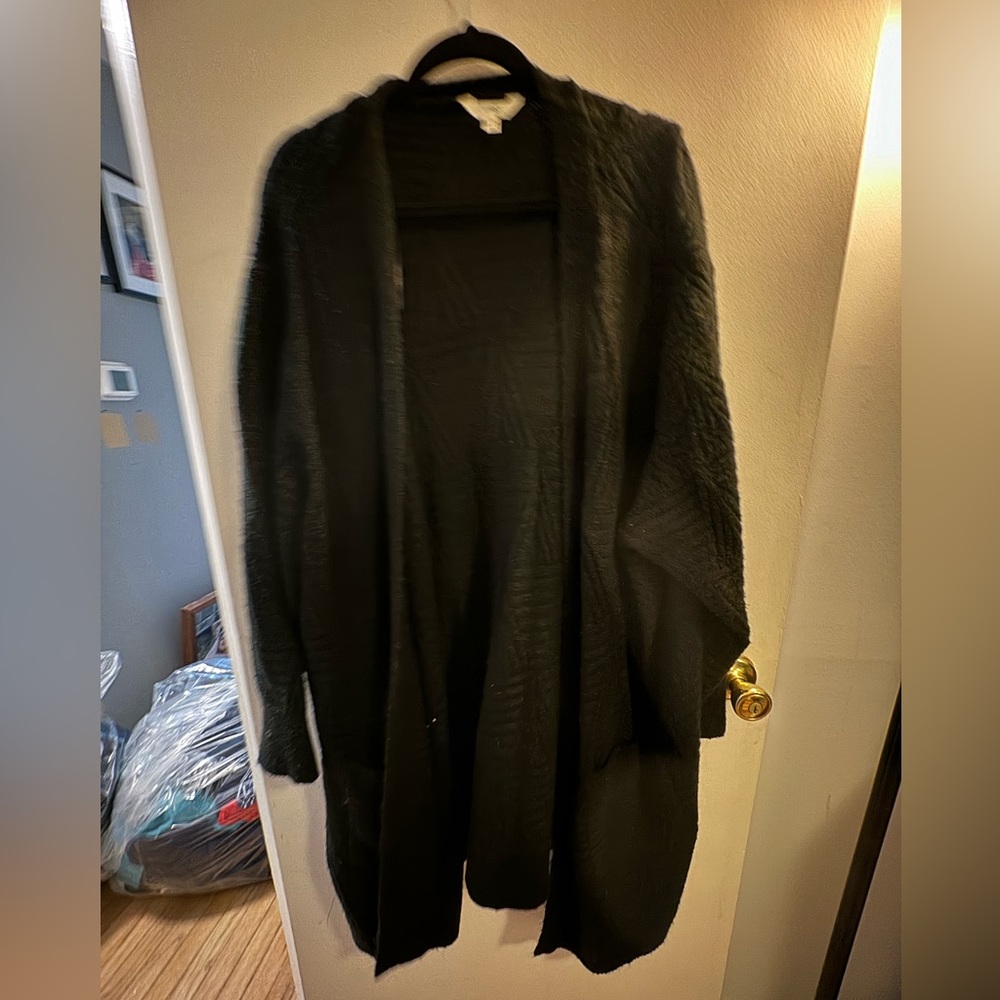 Black cardigan sweater